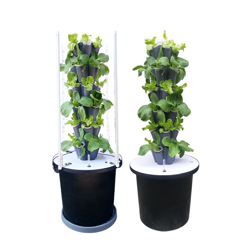 Sistema de cultivo de torres hidropônicas de pétalas de jardim 6/8/10 camadas Luz LED opcional