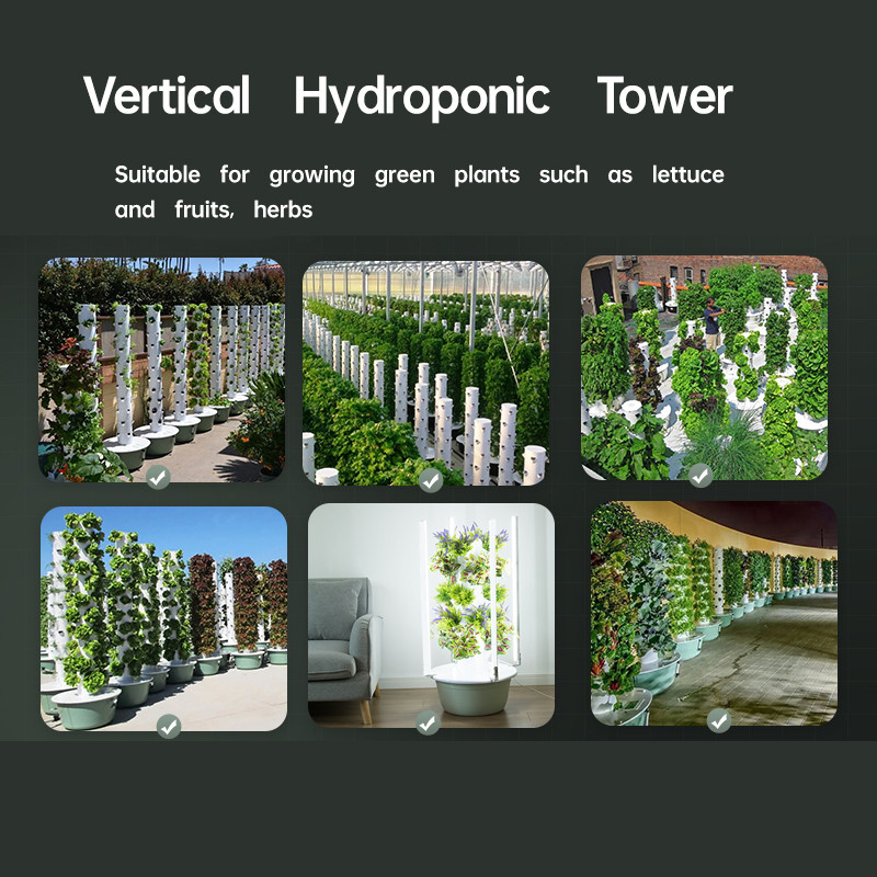 Jardim interior 5 camadas Petal sistema hidropônico sem solo Torre de crescimento com luz LED