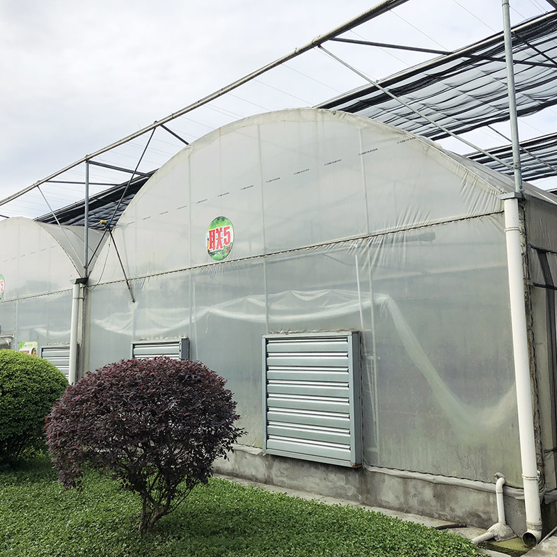 Estrutura estável Filtro industrial de plástico PE Multi-span Casa de flores agrícola Estufa de túnel poli