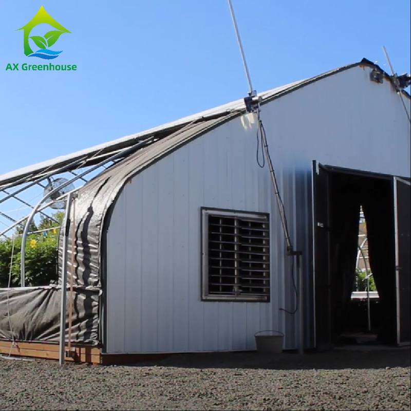 Estufa clara externo do sistema do escurecimento do comprimento da estufa 32m-50m da privação do OEM para crescer Mariguana