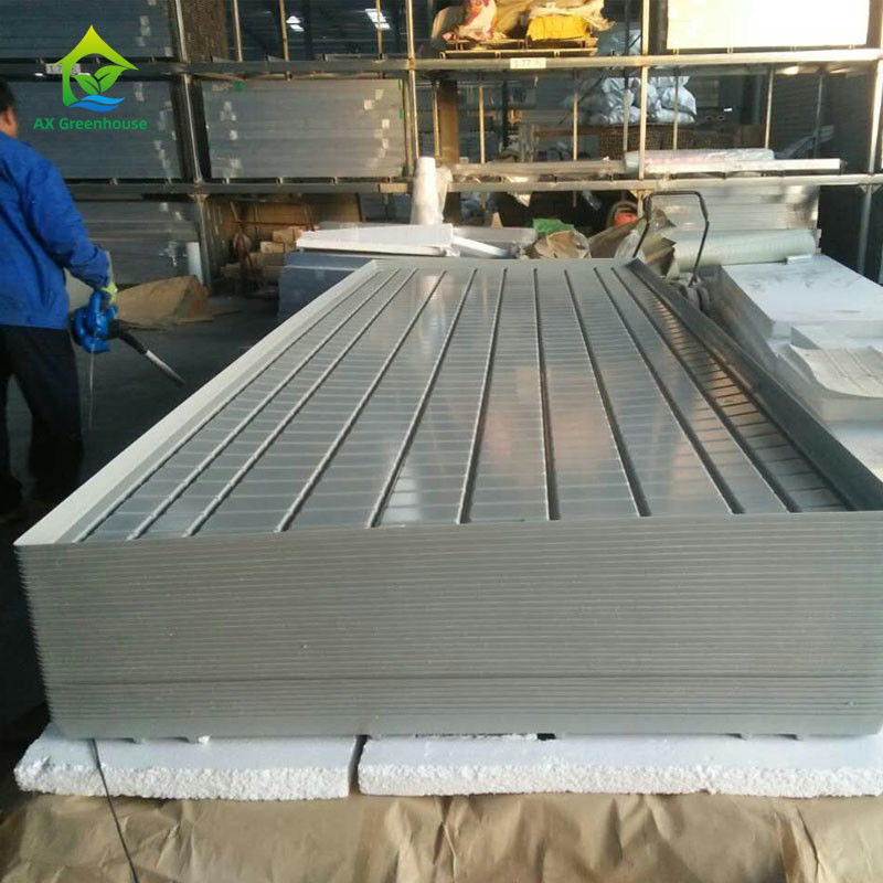Bancos de rolamento de estufa com folha de plástico ABS e quadro de liga de alumínio em tamanhos personalizáveis